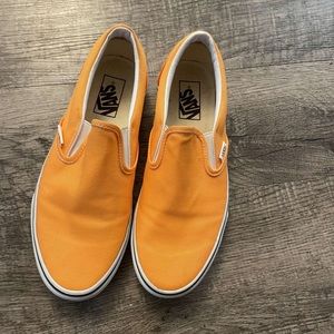 Neon Orange Vans Slip-on size 9